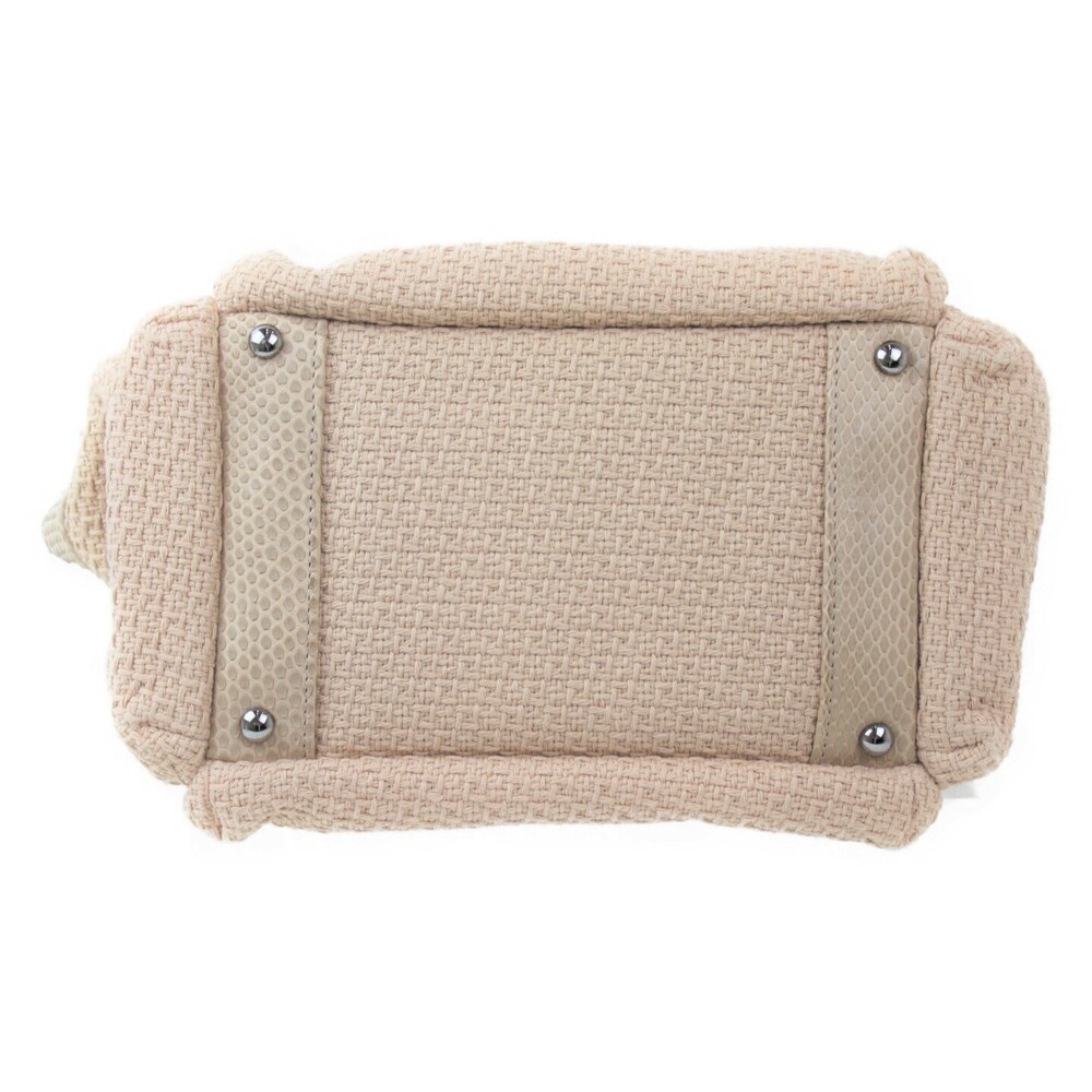 Chanel Python Chain Shoulder Bag Beige Silver Coco Mark - Picture 5 of 7